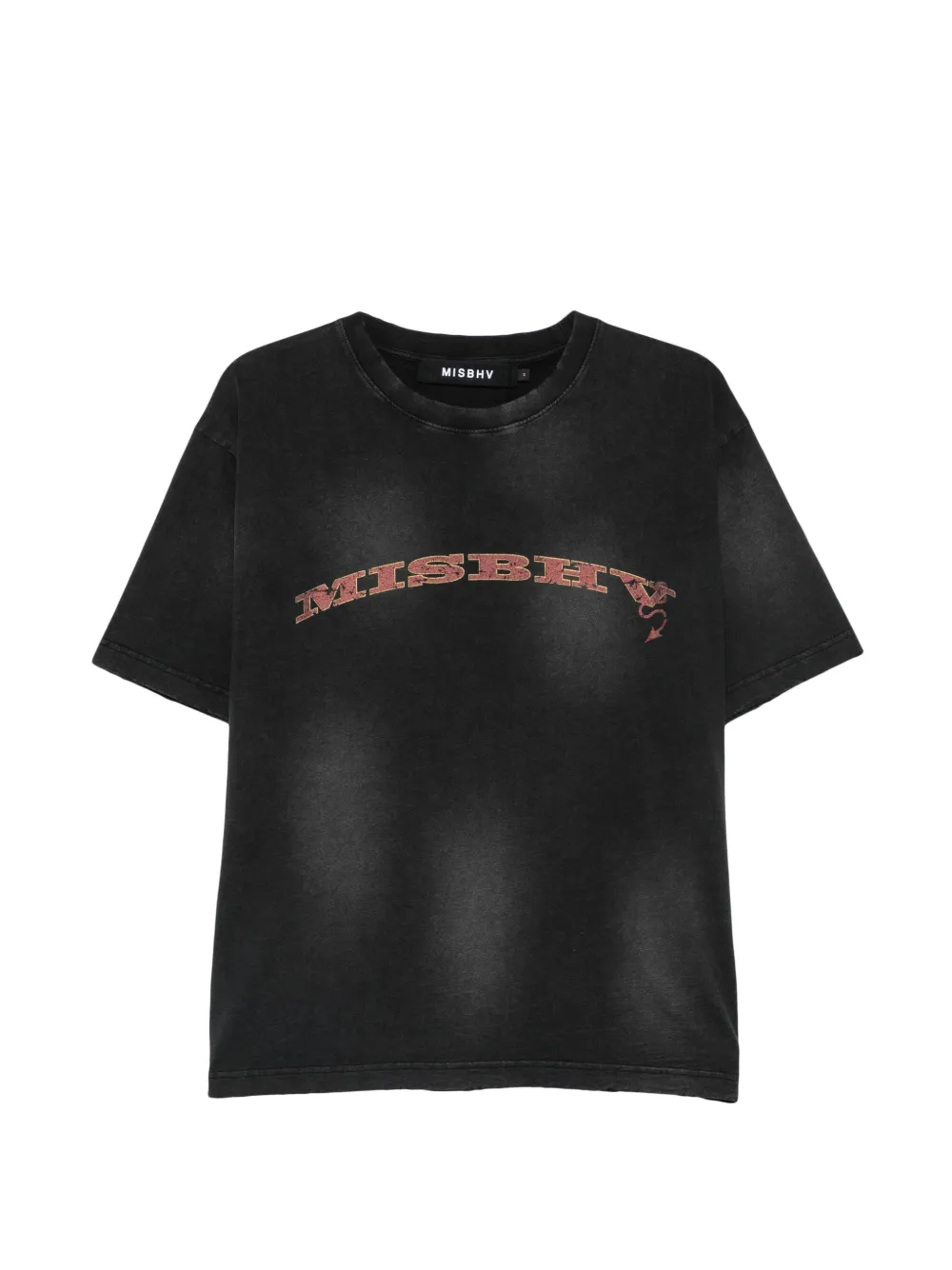 MISBHV faded logo-print T-shirt - Nero