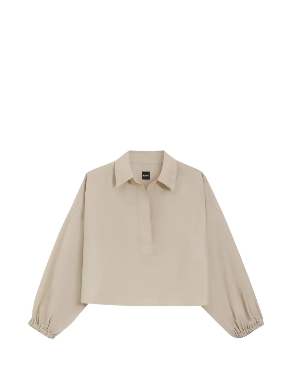BOSS Blusa crop Batefa - Toni neutri