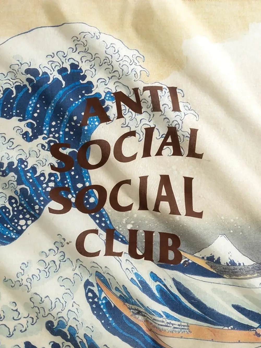 Anti Social Social Club Bandana con stampa grafica Great Wall - Toni neutri