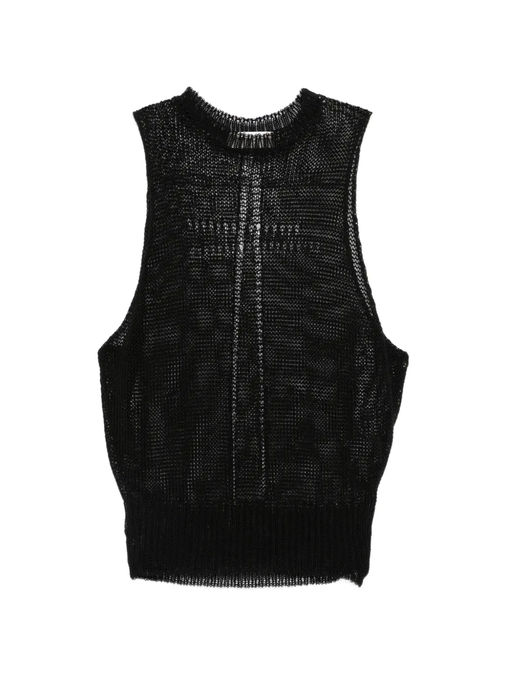 Matières Fécales Rivage open-knit vest - Black