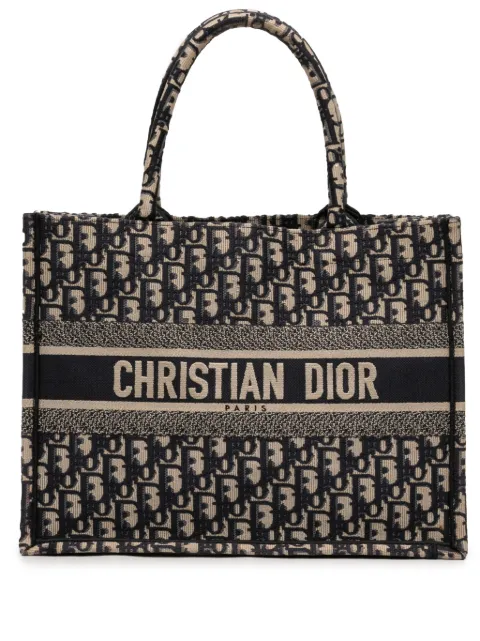 Christian Dior Pre-Owned 2021 Medium Oblique Embroidered Canvas Book tote bag