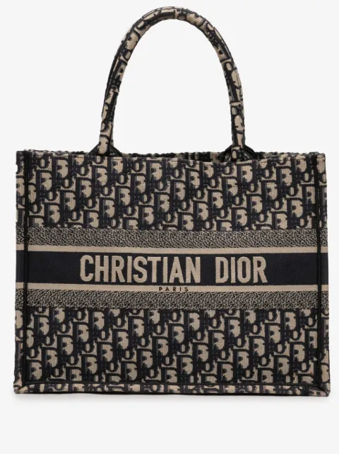 Christian Dior Pre-Owned tote Book mediana de lona con bordado 2021