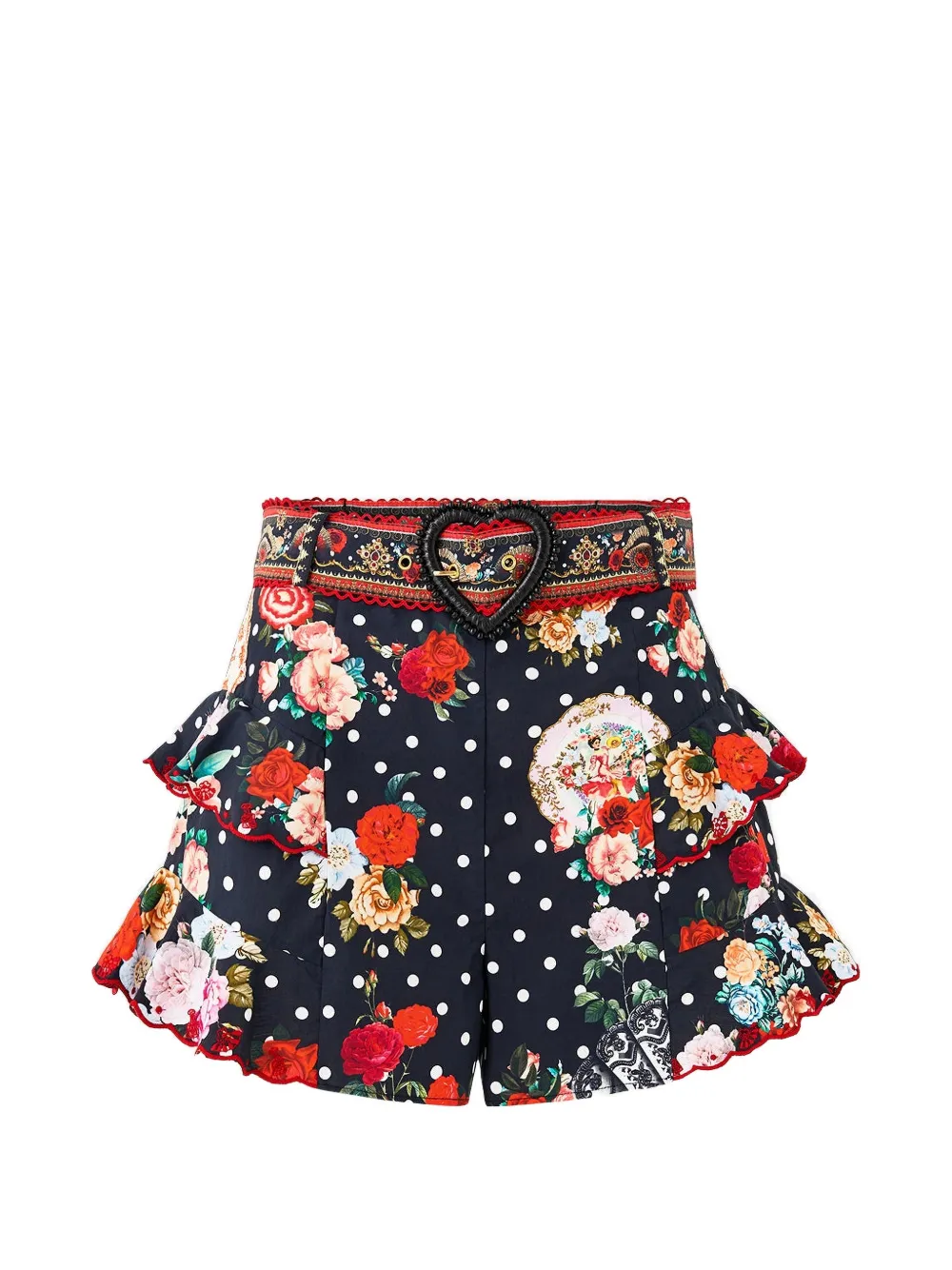 Camilla Daughters of Duende frilled shorts - Nero