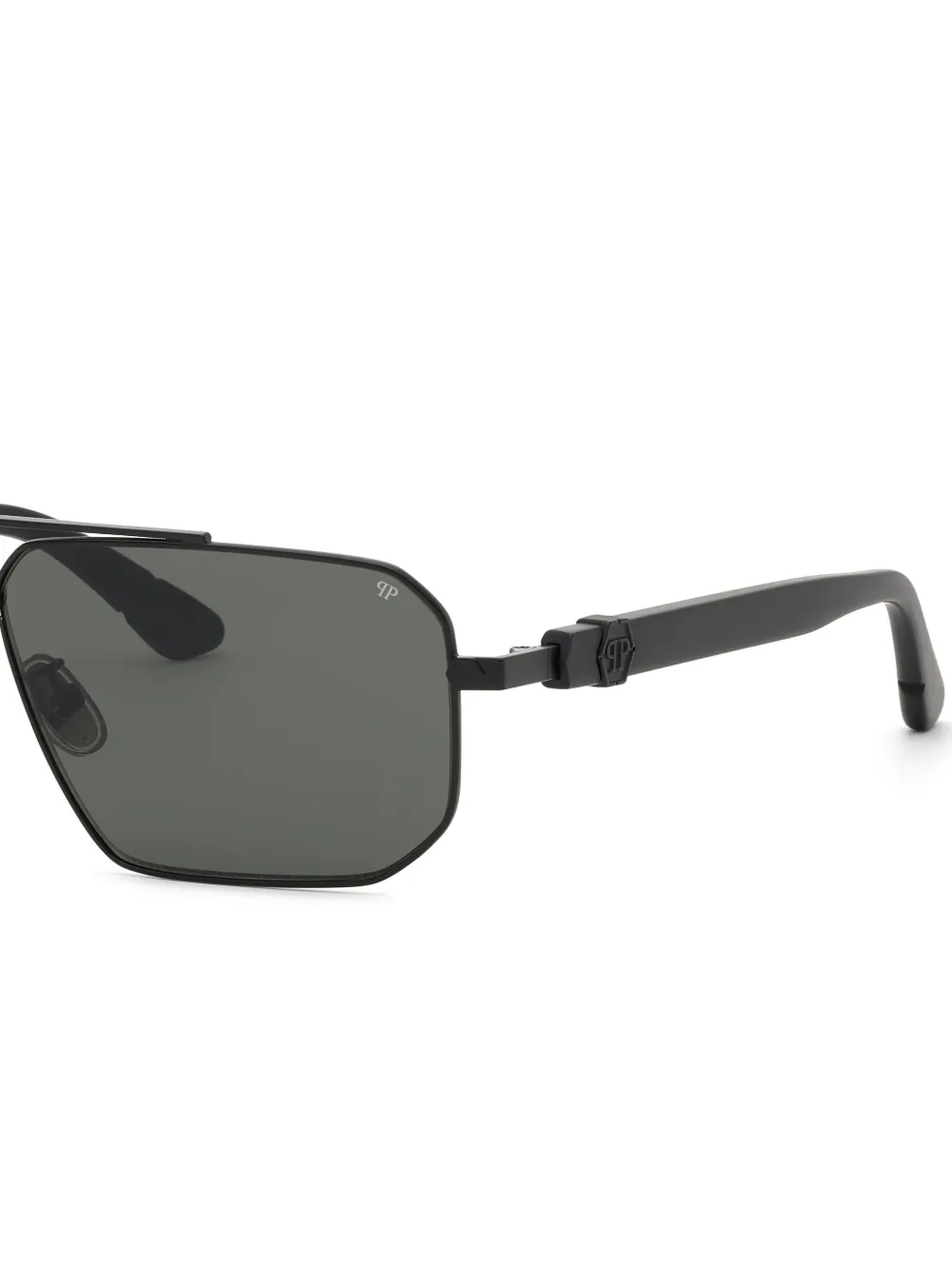 Philipp Plein Eyewear Zonnebril met piloten montuur Zwart