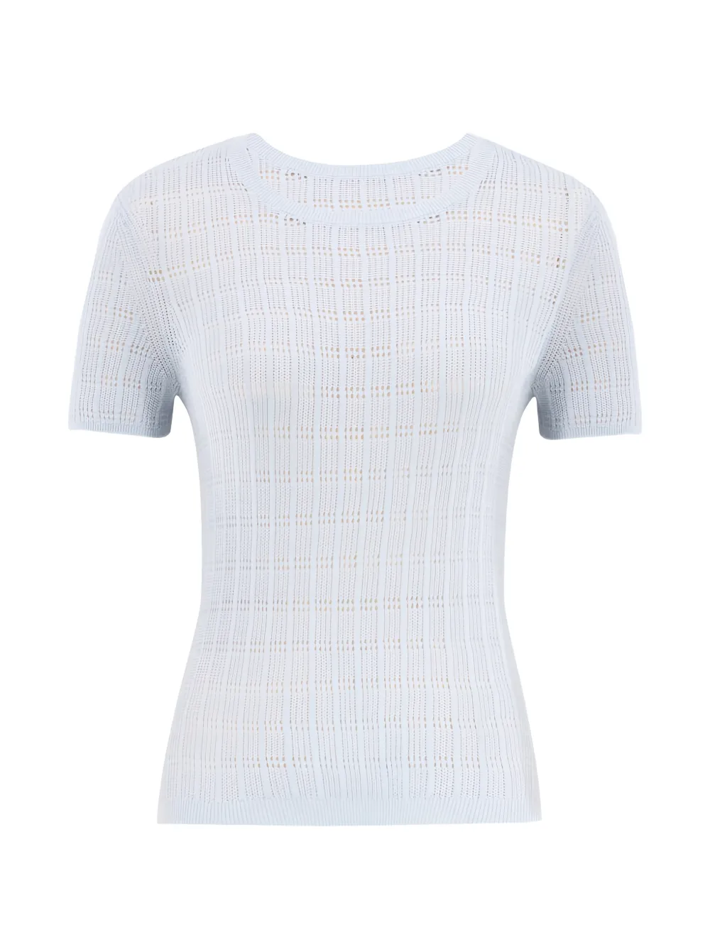 SABLYN Isolde C pointelle-knit T-shirt - Blu