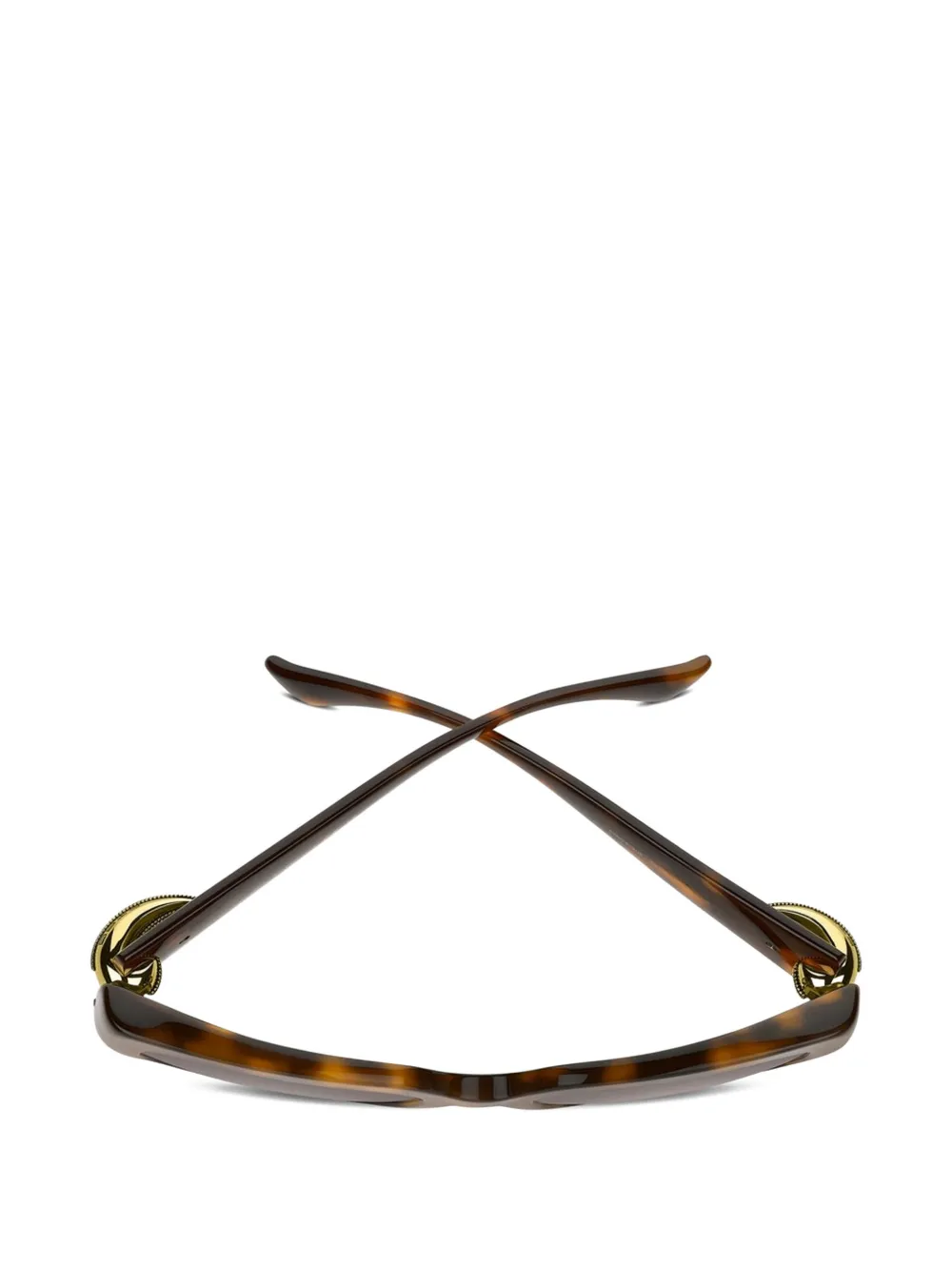 ETRO drop zonnebril met vierkant montuur en schildpadschild effect Bruin