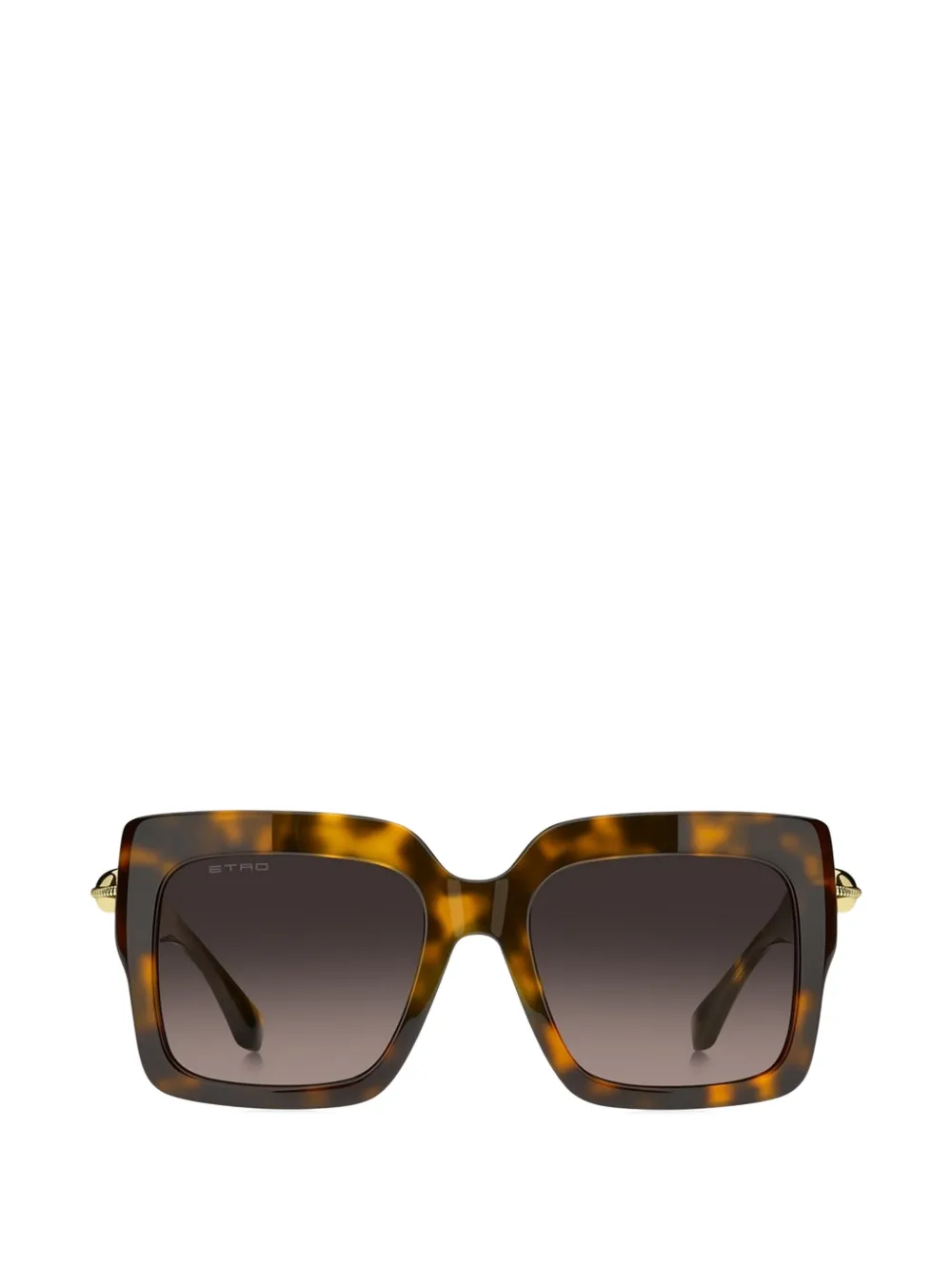 ETRO Etrodrop tortoiseshell-effect square-frame sunglasses - Braun