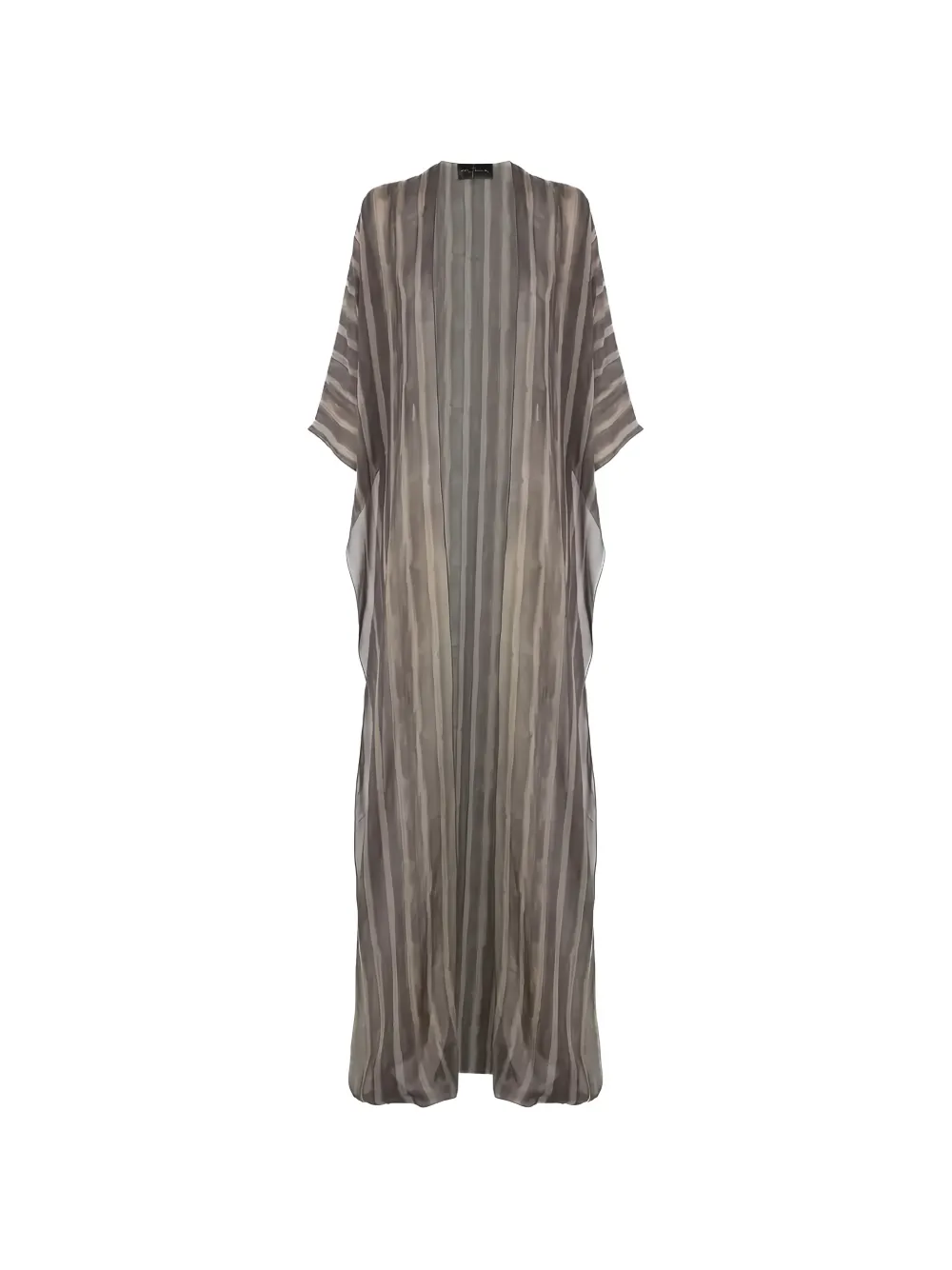 Cortana Ursula Stripe-print Cape In Brown