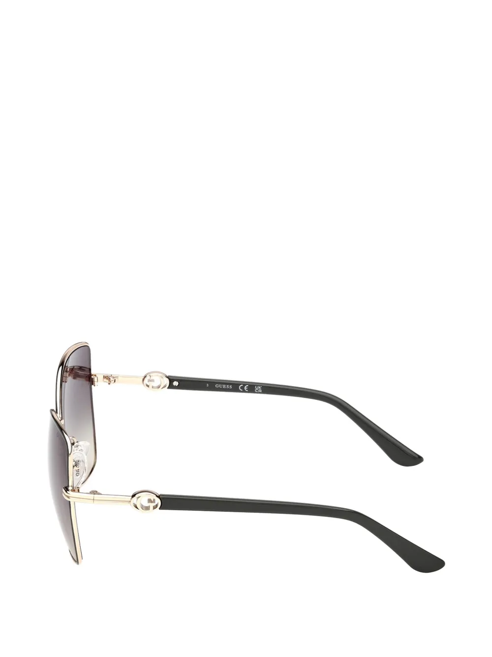 GUESS EYEWEAR Zonnebril met geometrisch montuur Goud