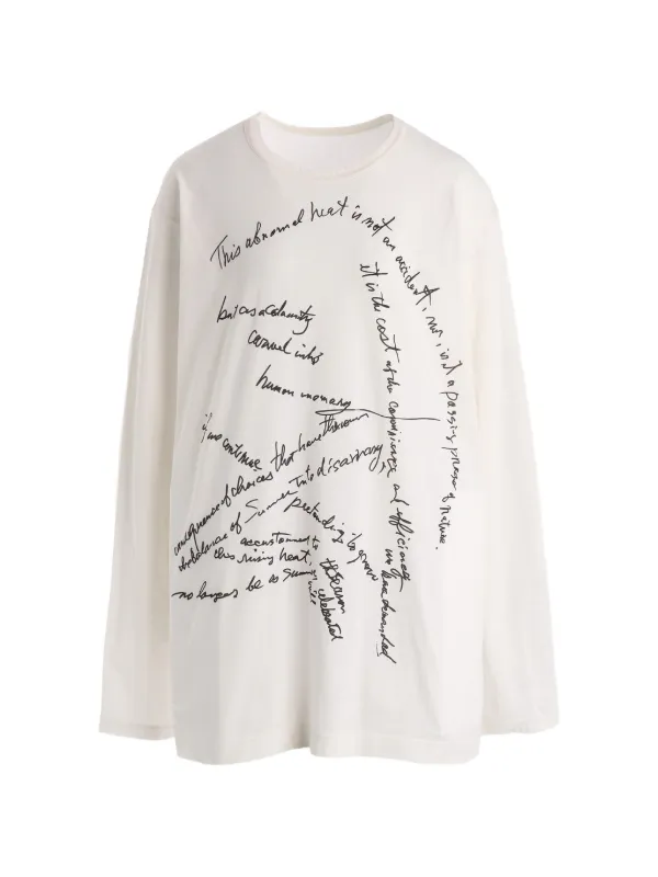 Yohji Yamamoto プリント ロングTシャツ | ニュートラル | FARFETCH JP