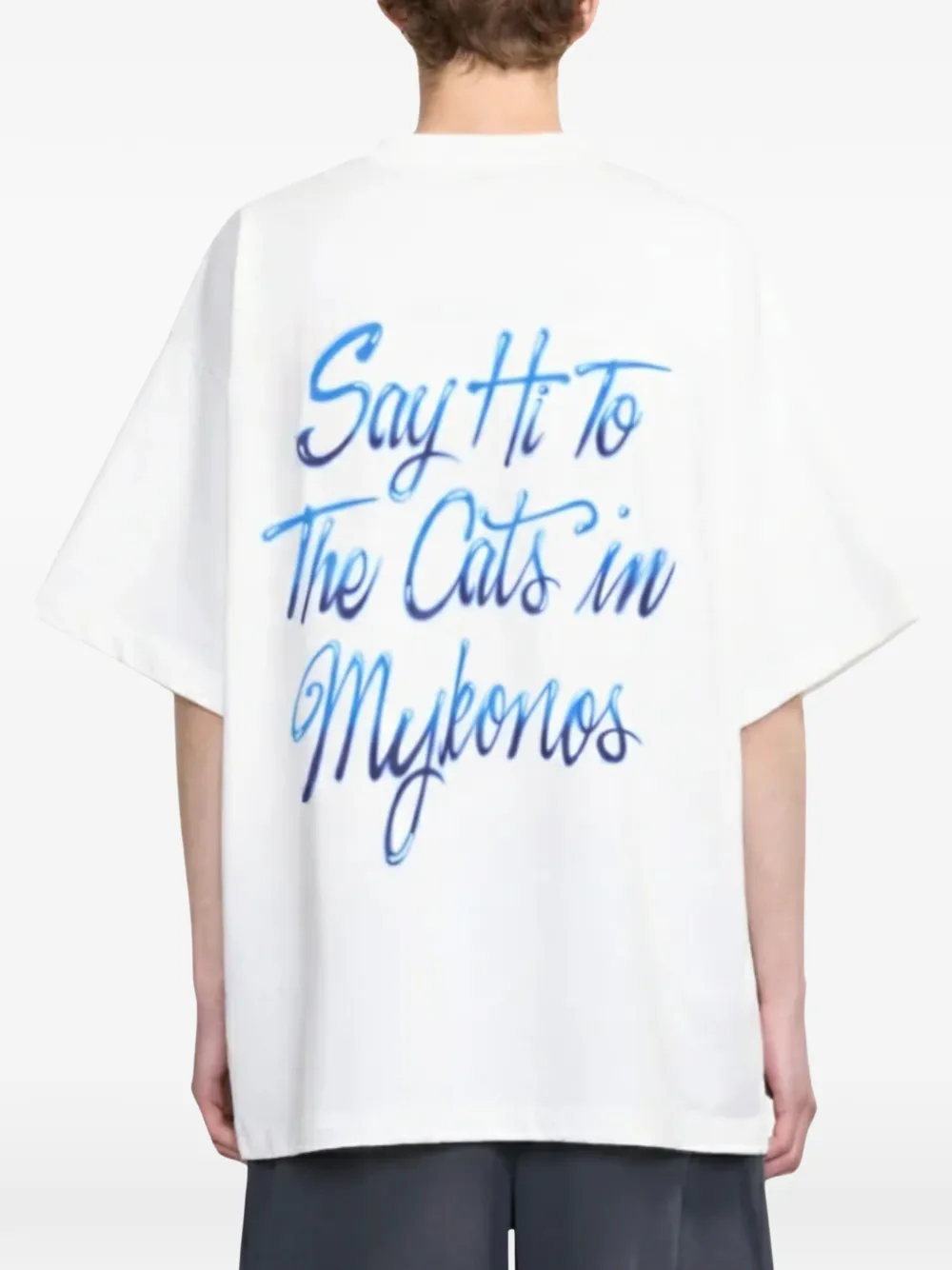 FLÂNEUR T-shirt met grafische print Wit