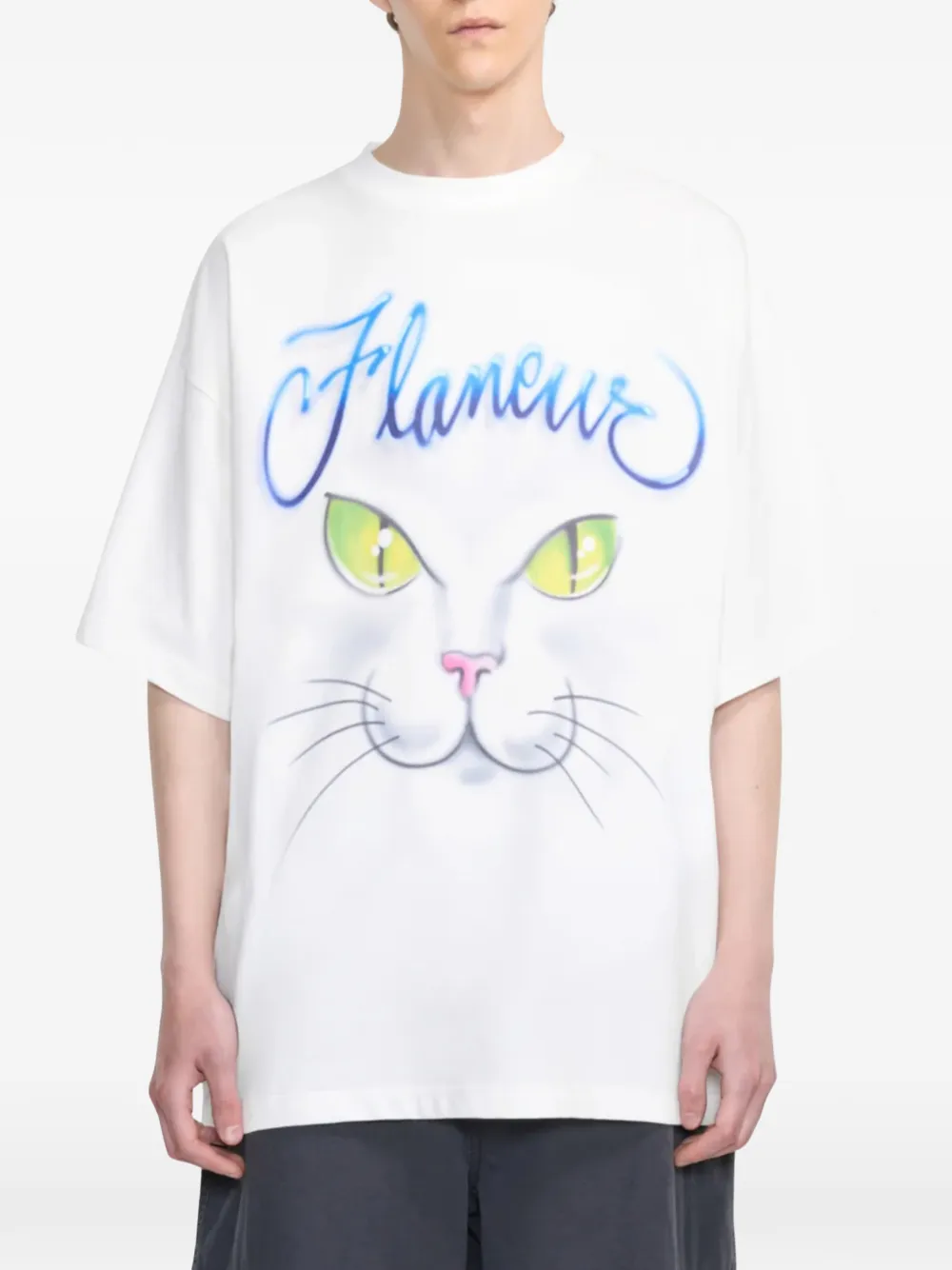 FLÂNEUR T-shirt met grafische print Wit