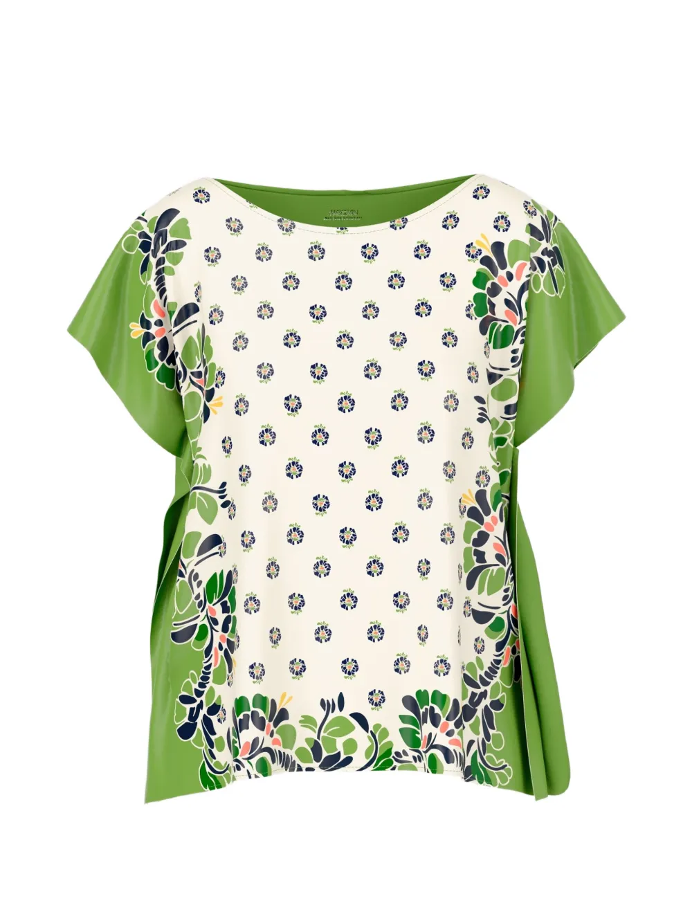 MARCCAIN floral-print silk blouse - Bianco