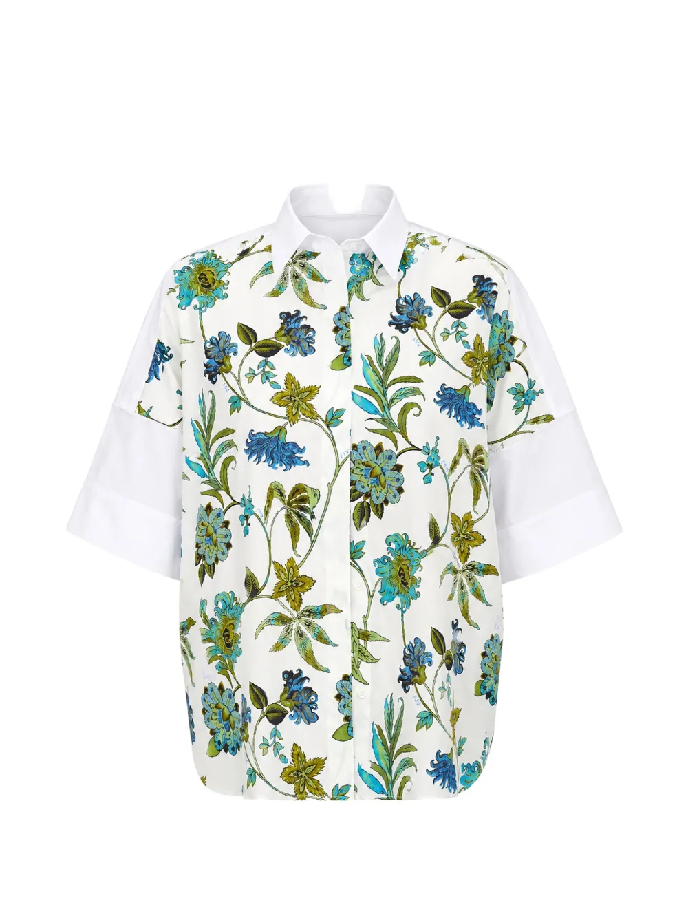 Fay floral-print short-sleeve shirt - Bianco