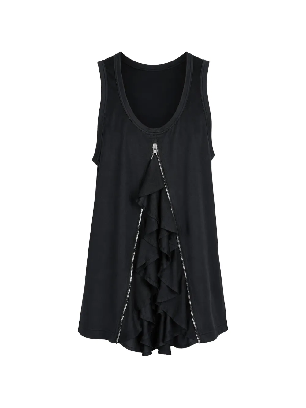 Comme des Garçons Homme Plus ruffled zip-fastening vest - Nero