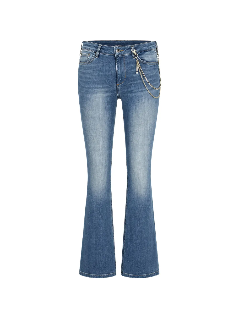 LIU JO chain-detail flared jeans - Blu