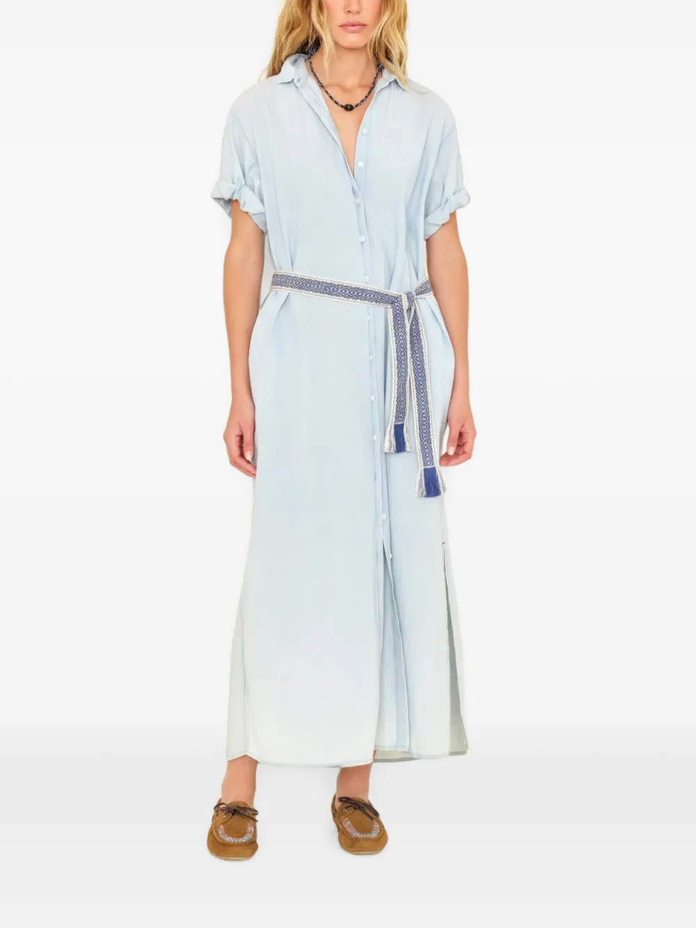 Xirena Chemisier Linnet con cintura - Blu