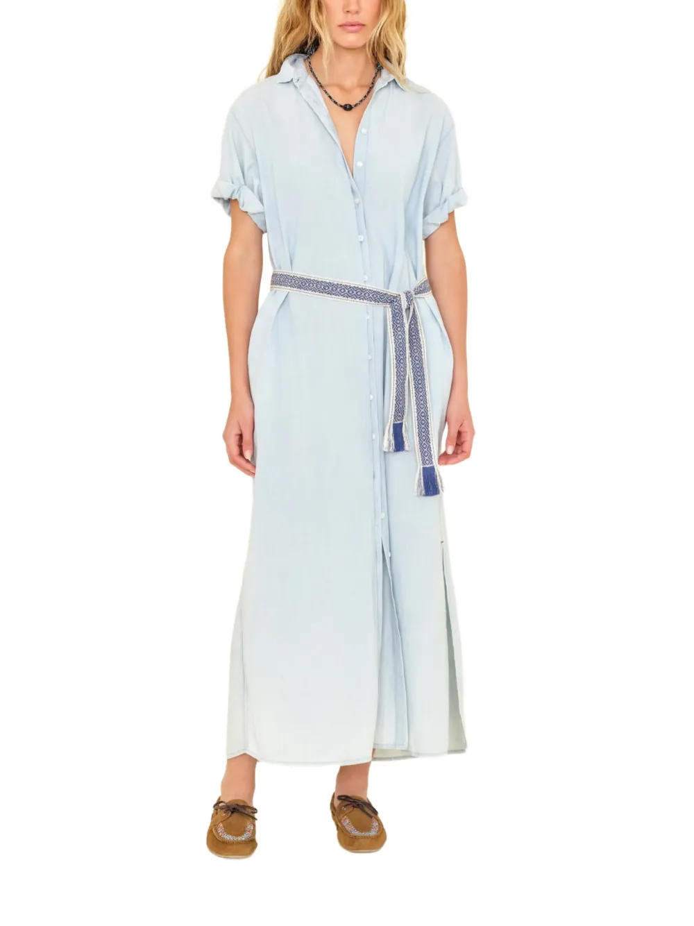 Xirena Linnet belted midi shirt dress