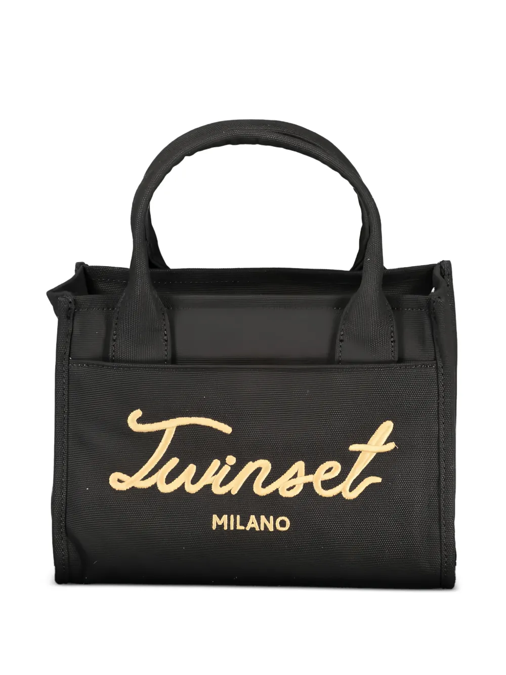 TWINSET logo-embroidered canvas tote bag