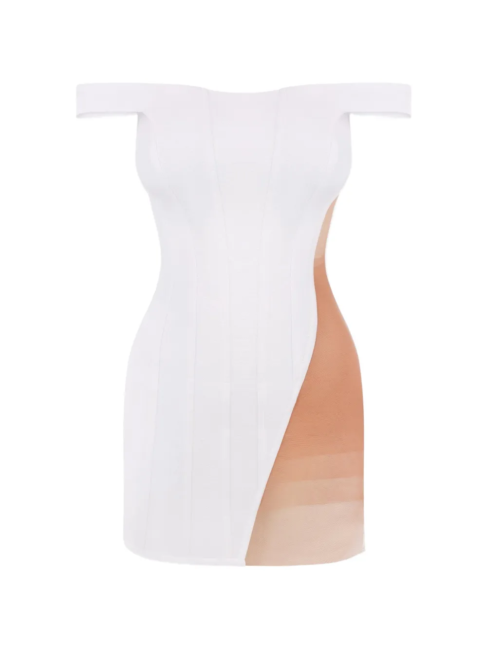 FROLOV off-shoulder mini dress - Bianco
