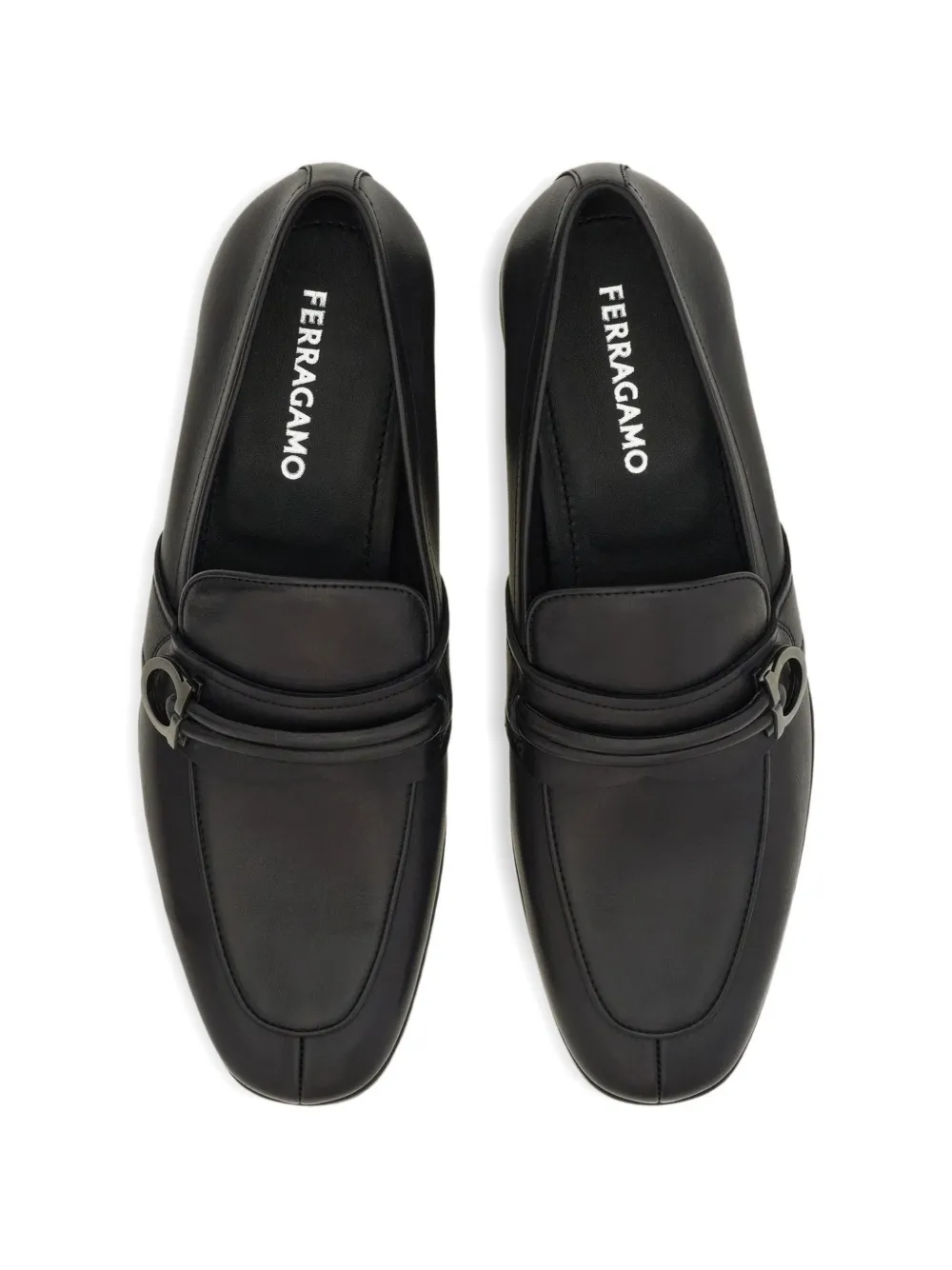 Ferragamo Gancini ornament loafers Zwart