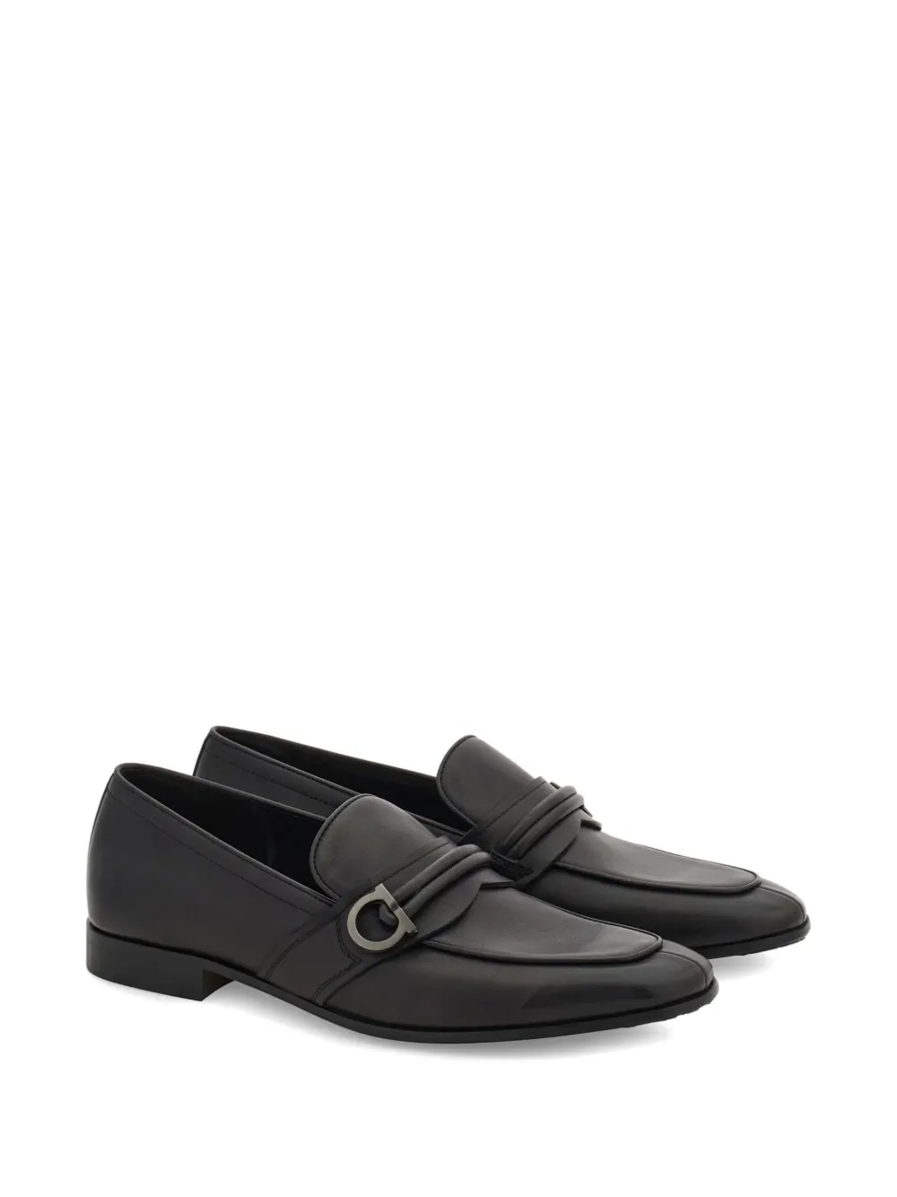 Ferragamo Gancini ornament loafers Zwart