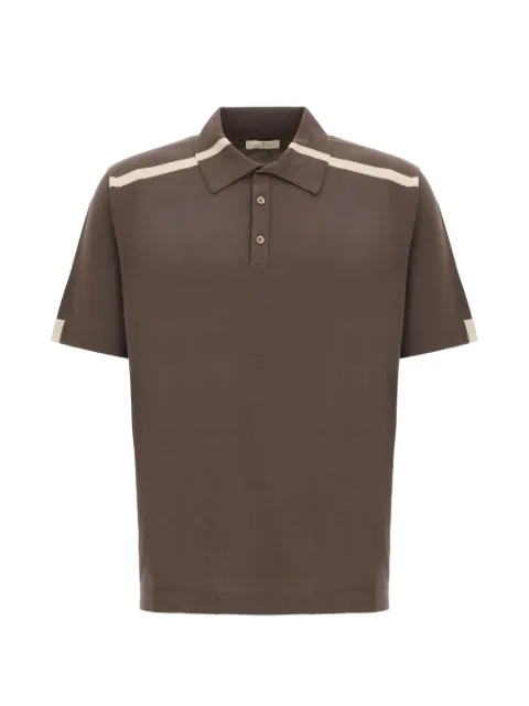PANICALE stripe-detail short-sleeve polo shirt
