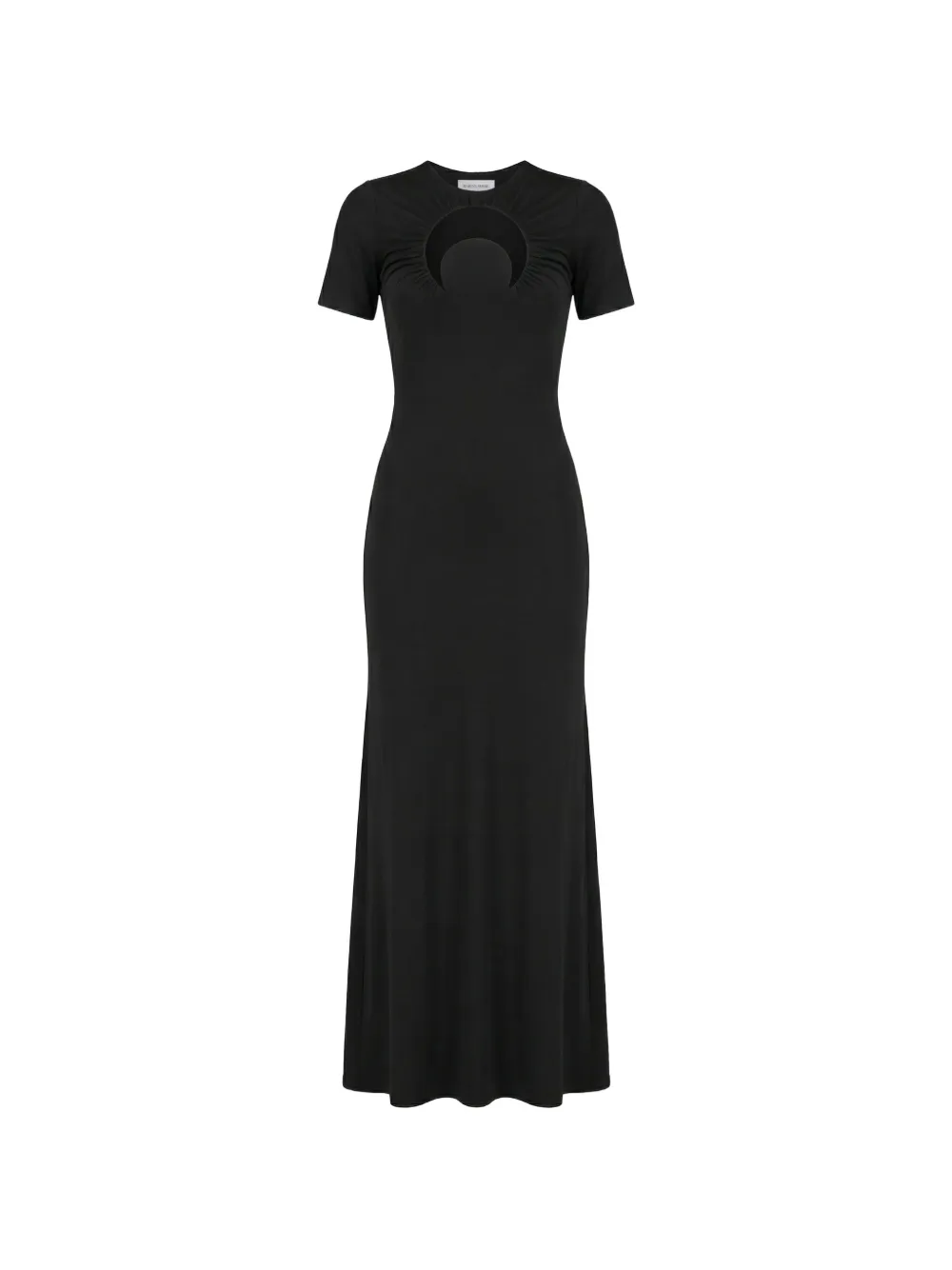 Marine Serre Moon gathered maxi dress - Nero