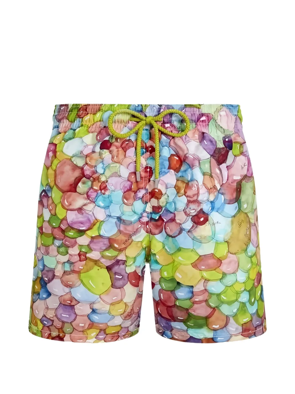 Vilebrequin x Fabrice Hyber Multi Bubbles swim shorts - Verde