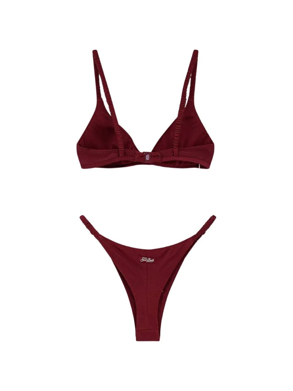 Mc2 Saint Barth Ruched-strap Bikini In Red