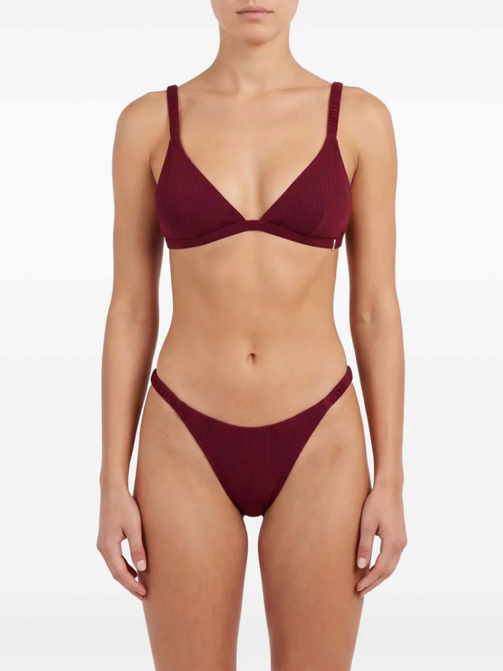 MC2 Saint Barth Bikini met ruche bandje Rood