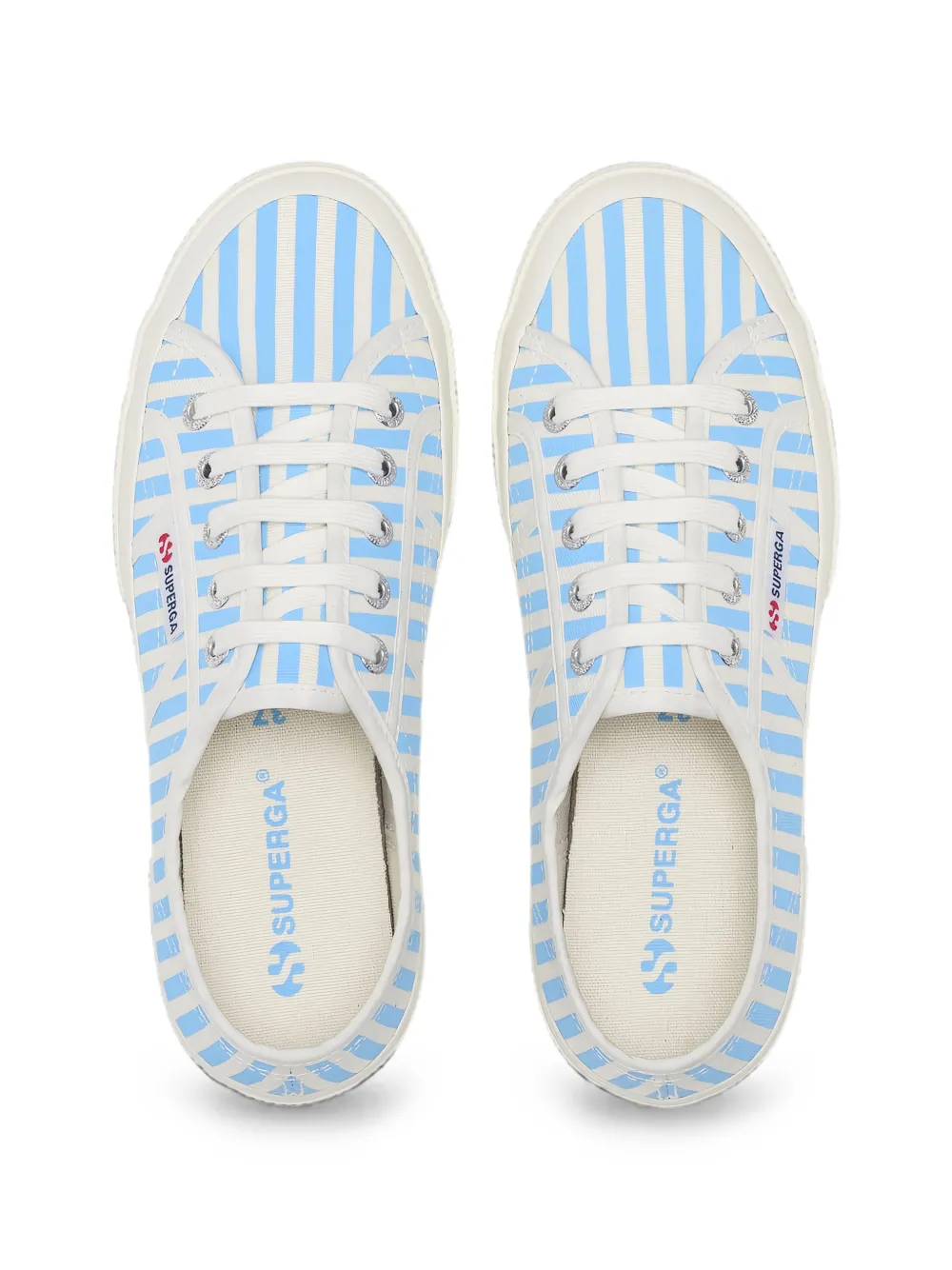 Superga 2750 striped sneakers Wit