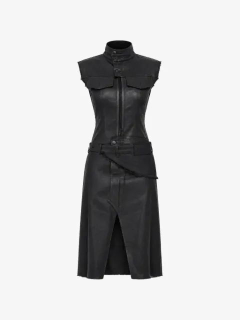 Ottolinger denim belted midi dress