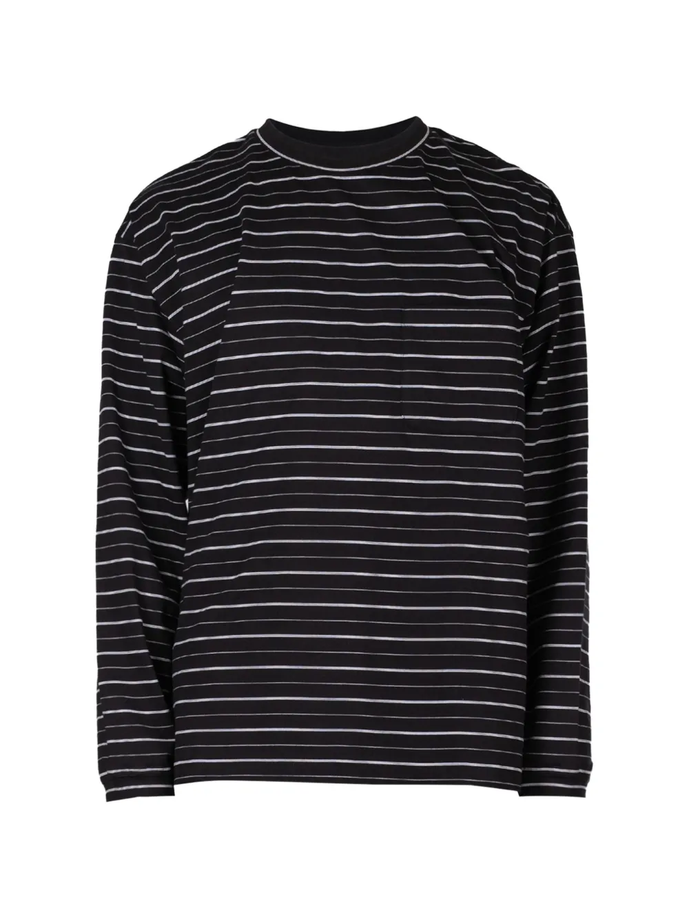 Still by Hand striped-pattern long-sleeved T-shirt - Nero