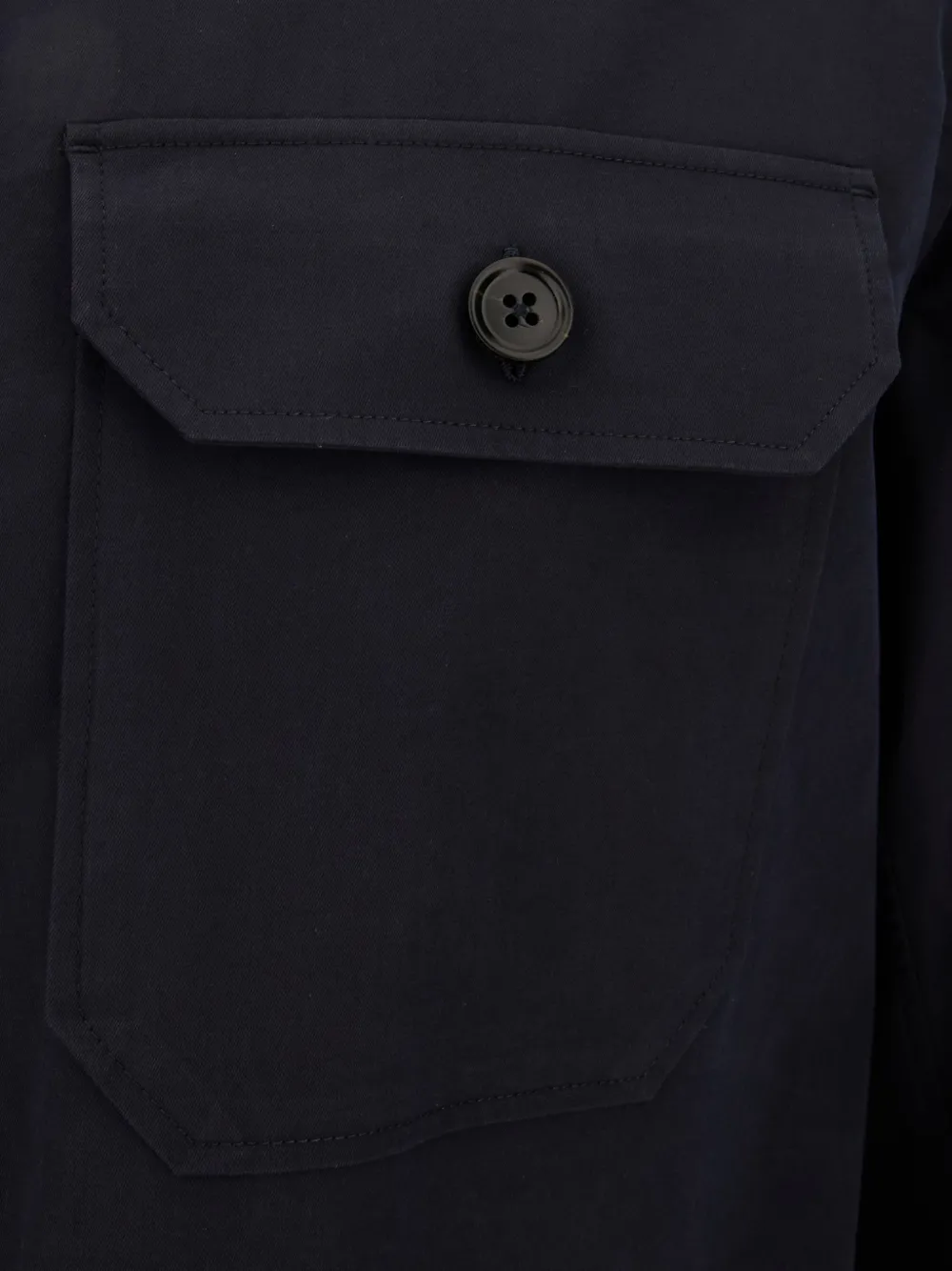 Zegna Shirtjack met klepzak Blauw