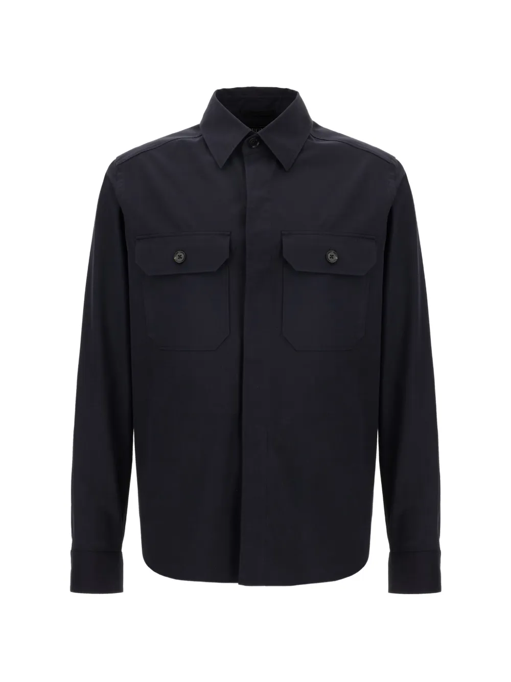 Zegna flap-pocket shirt jacket - Blu