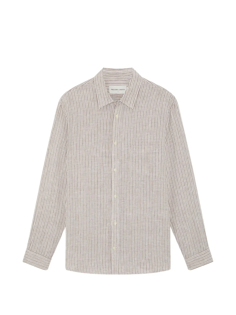 Frescobol Carioca Telles striped linen shirt - Marrone