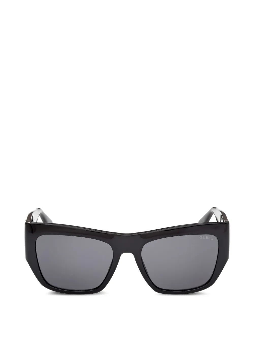 GUESS EYEWEAR Occhiali da sole squadrati con placca logo - Nero