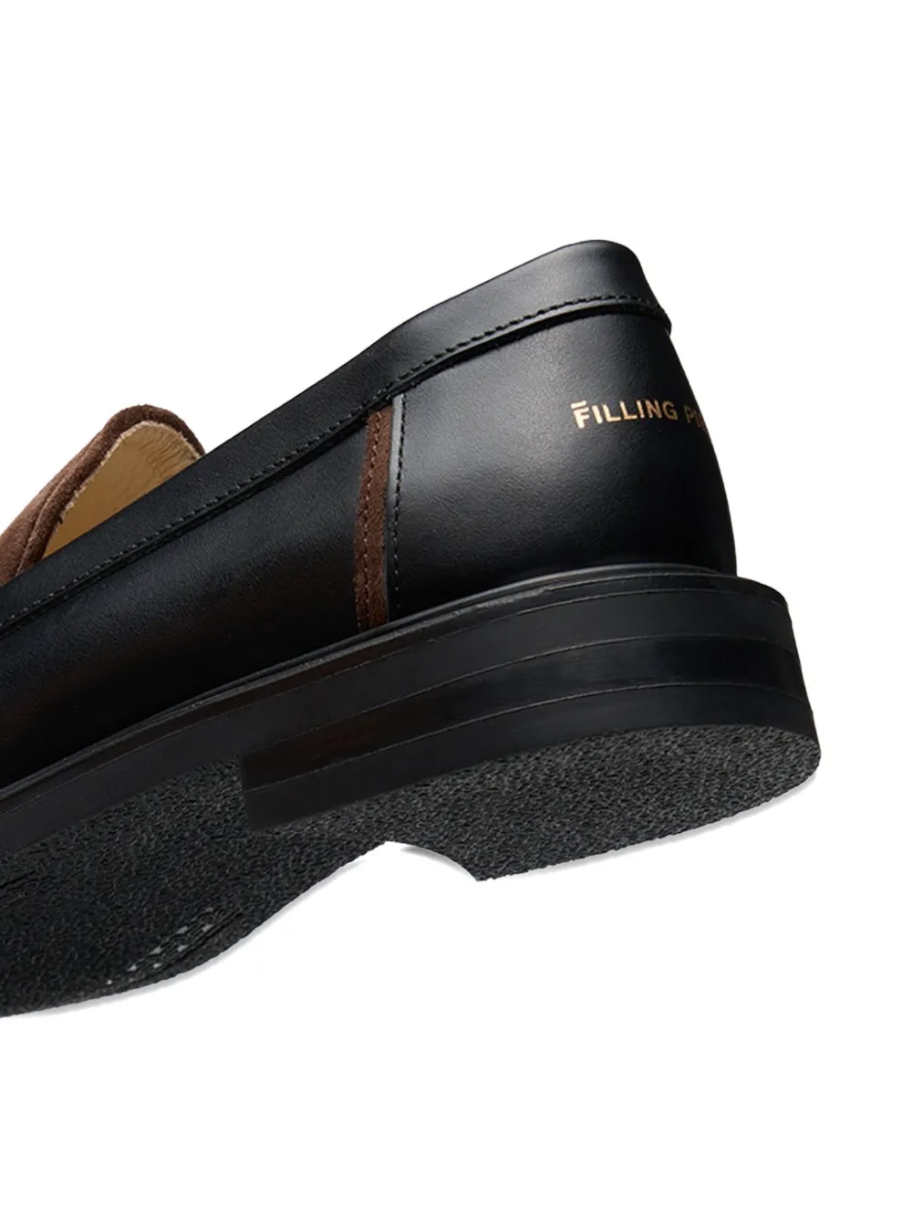 Filling Pieces panelled buckled loafers Zwart