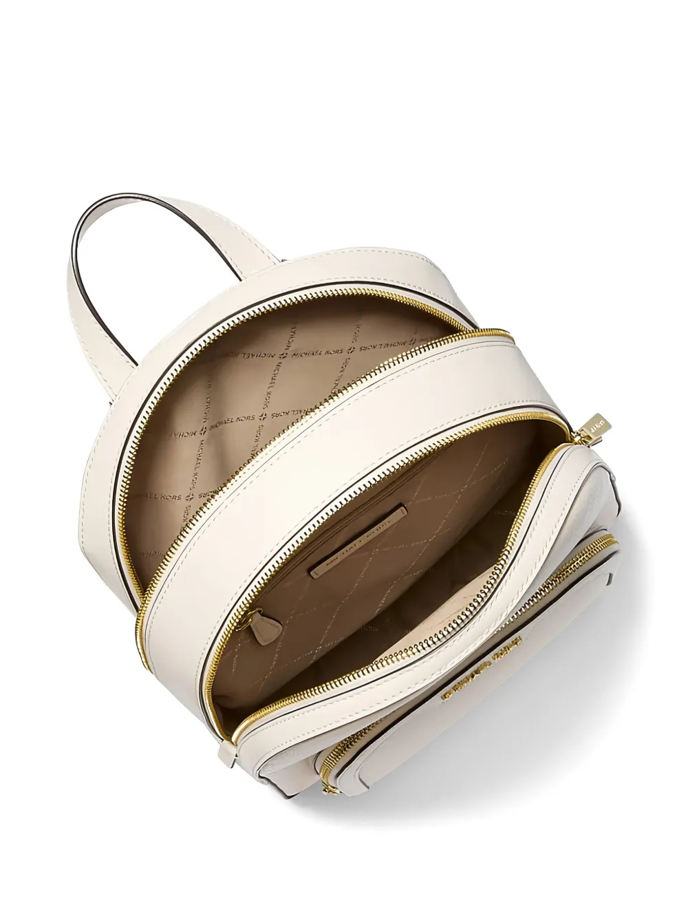 Michael Kors Medium Jaycee Zip-pocket Backpack In White
