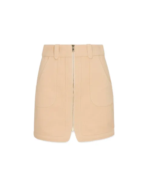 HEVRON Nora zip-up mini skirt