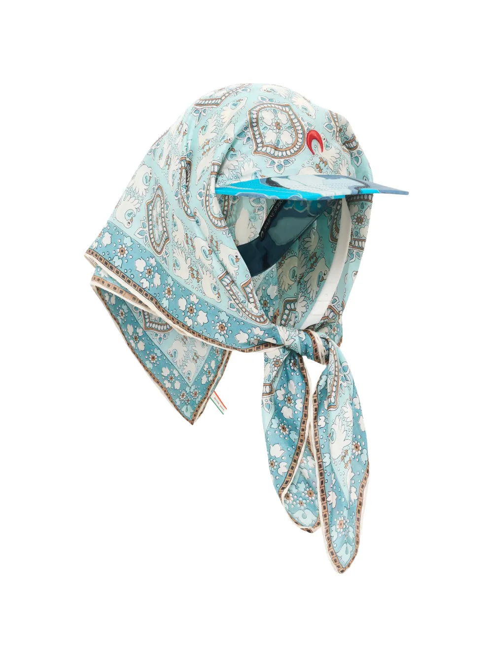 Marine Serre scarf-veiled cap - Blu
