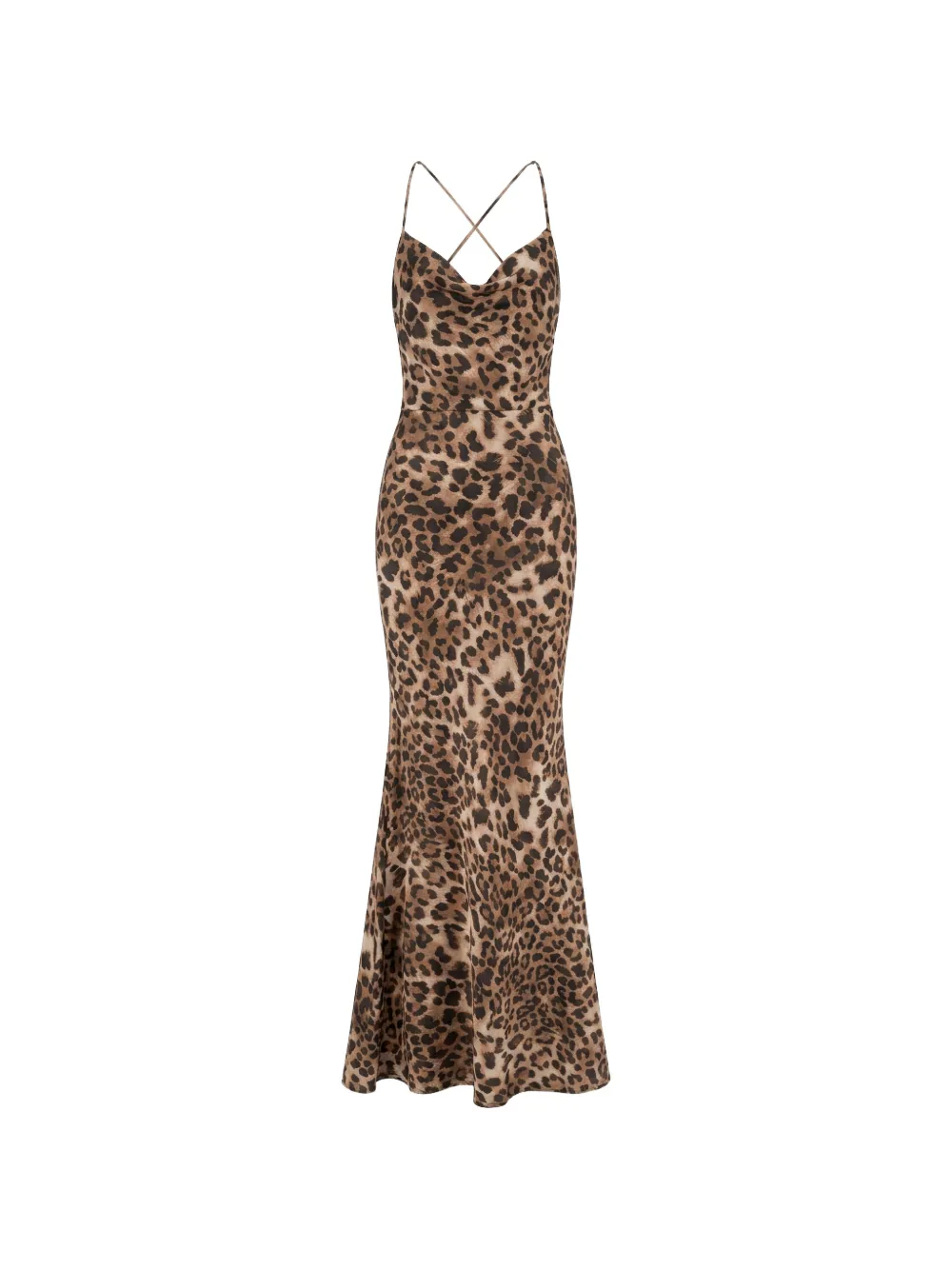 ACTUALEE leopard-print maxi dress - Marrone