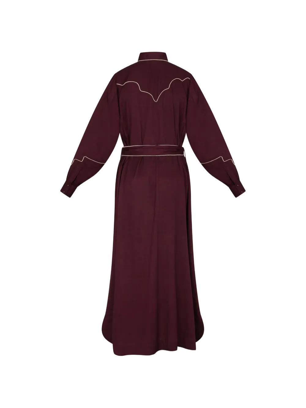 Carolina K Rodeo maxi-jurk met contrasterende afwerking Rood