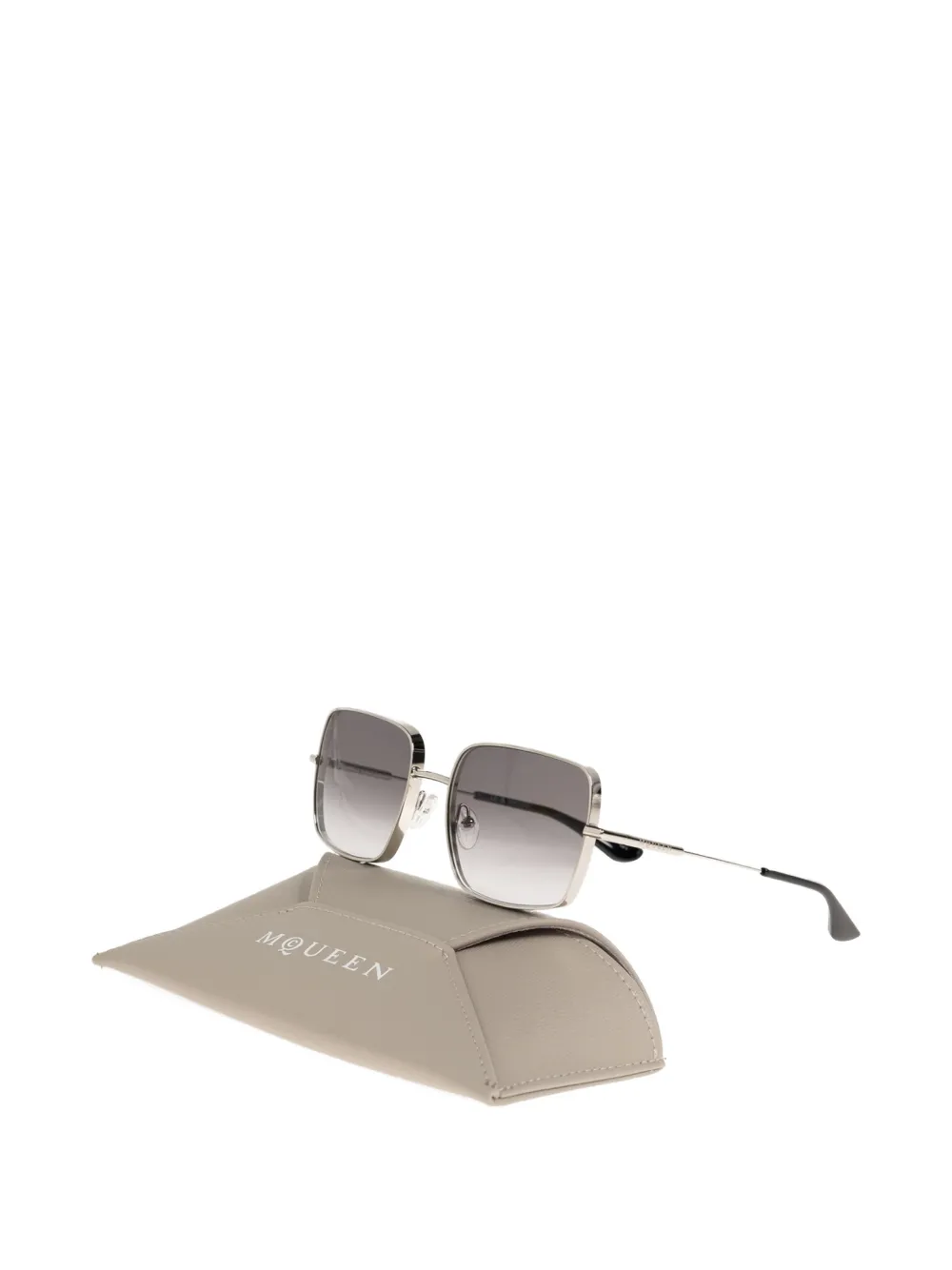 Alexander McQueen Eyewear Zonnebril met vierkant montuur Zilver