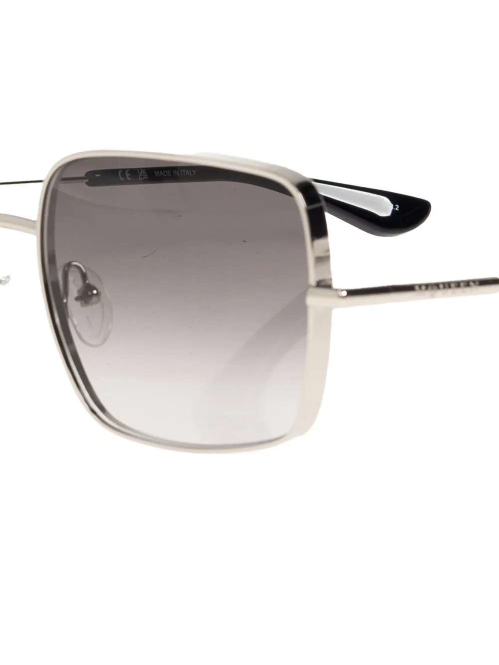 Alexander McQueen Eyewear Zonnebril met vierkant montuur Zilver