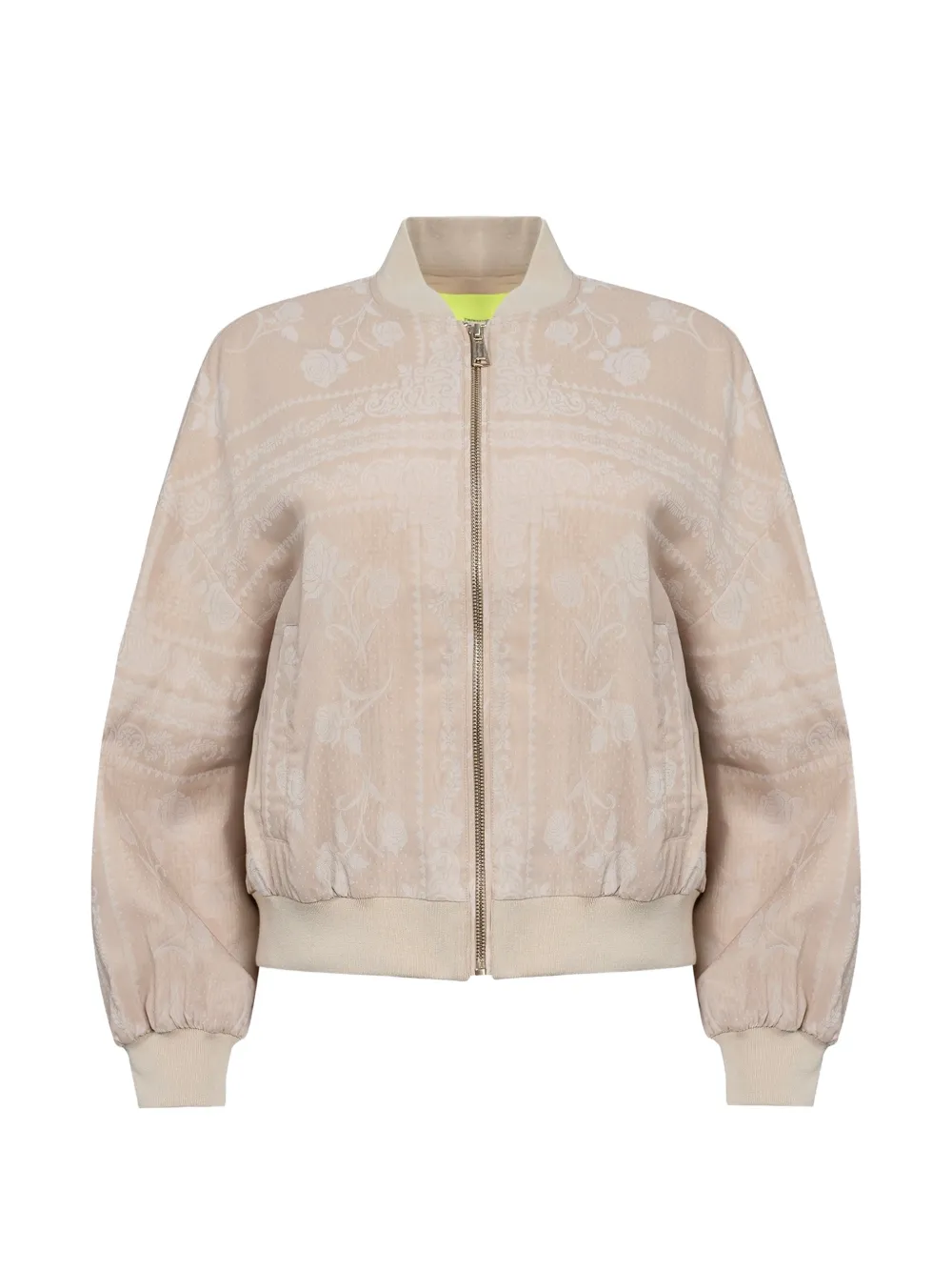 Twinset Floral-print Bomber Jacket In Neutral