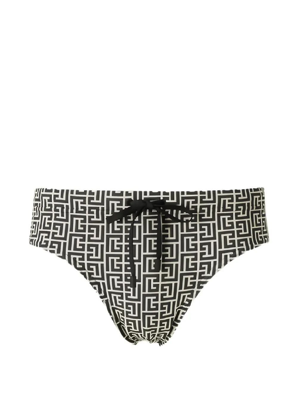 Balmain 经典logo印花三角泳裤 | 黑色 | Image 1