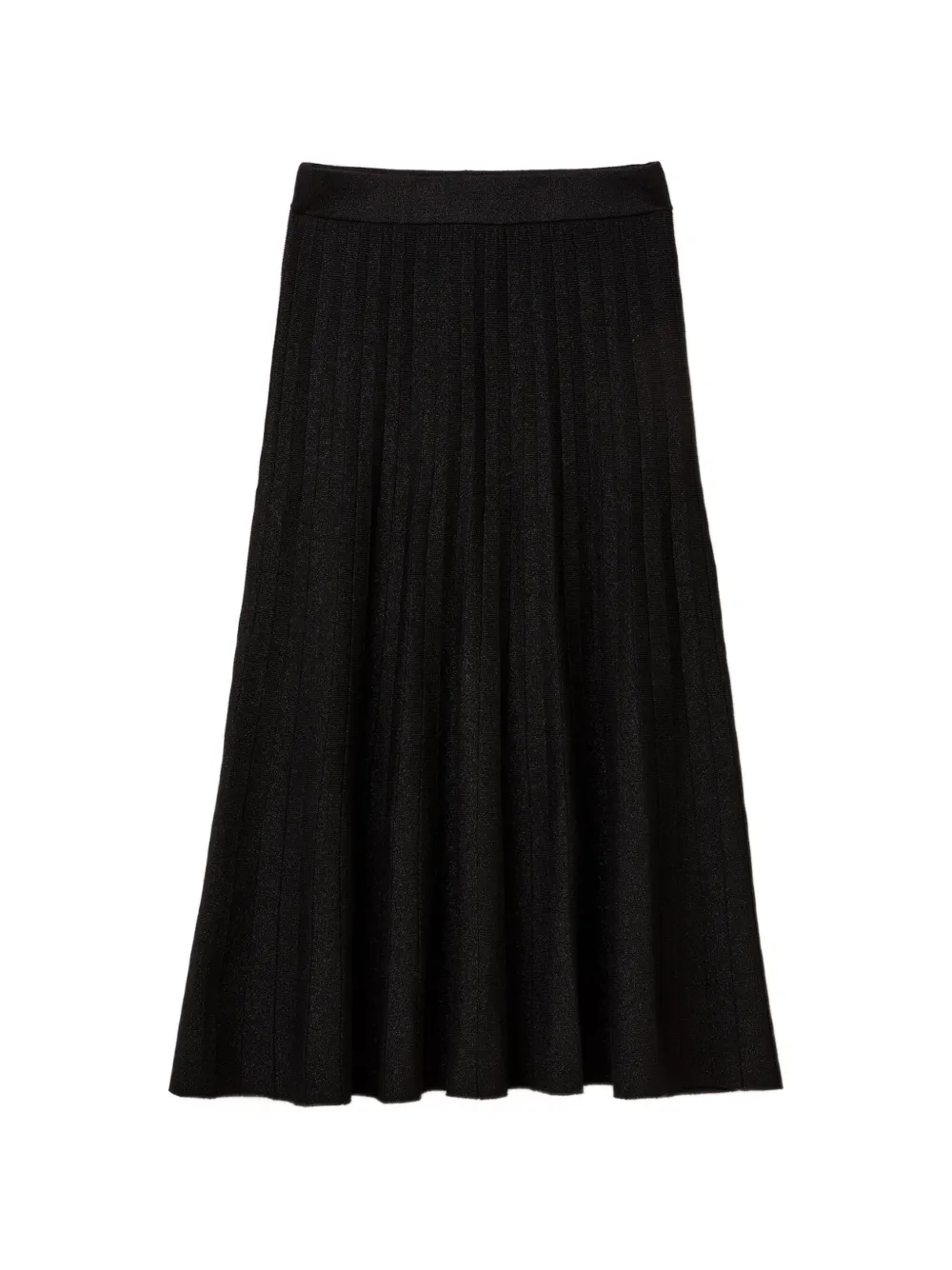Benetton ribbed-knit A-line mid skirt