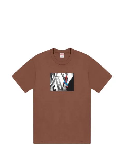 Supreme 스파이더맨 그래픽 프린트 티셔츠